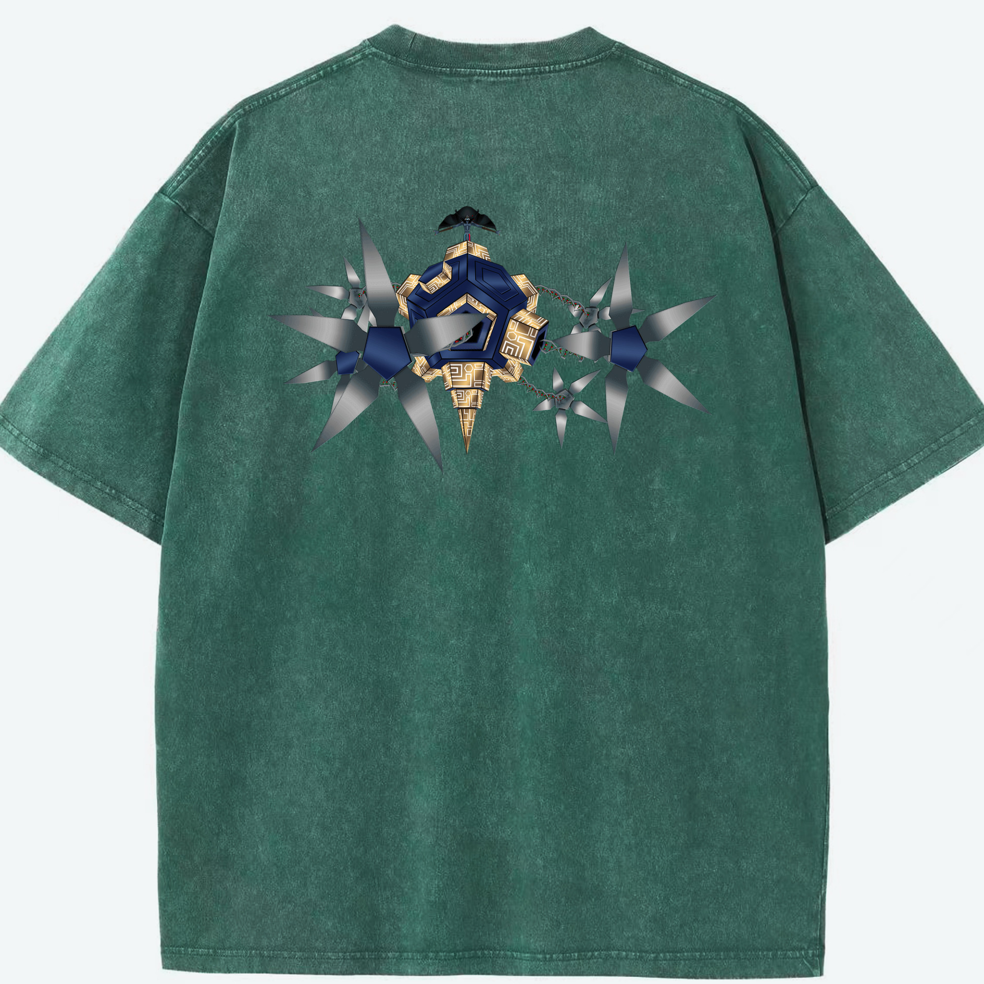 （画像用） Digimon デジタルモンスター/デジモン 綿100% ヴィンテージ風 半袖Tシャツ（背面プリント）